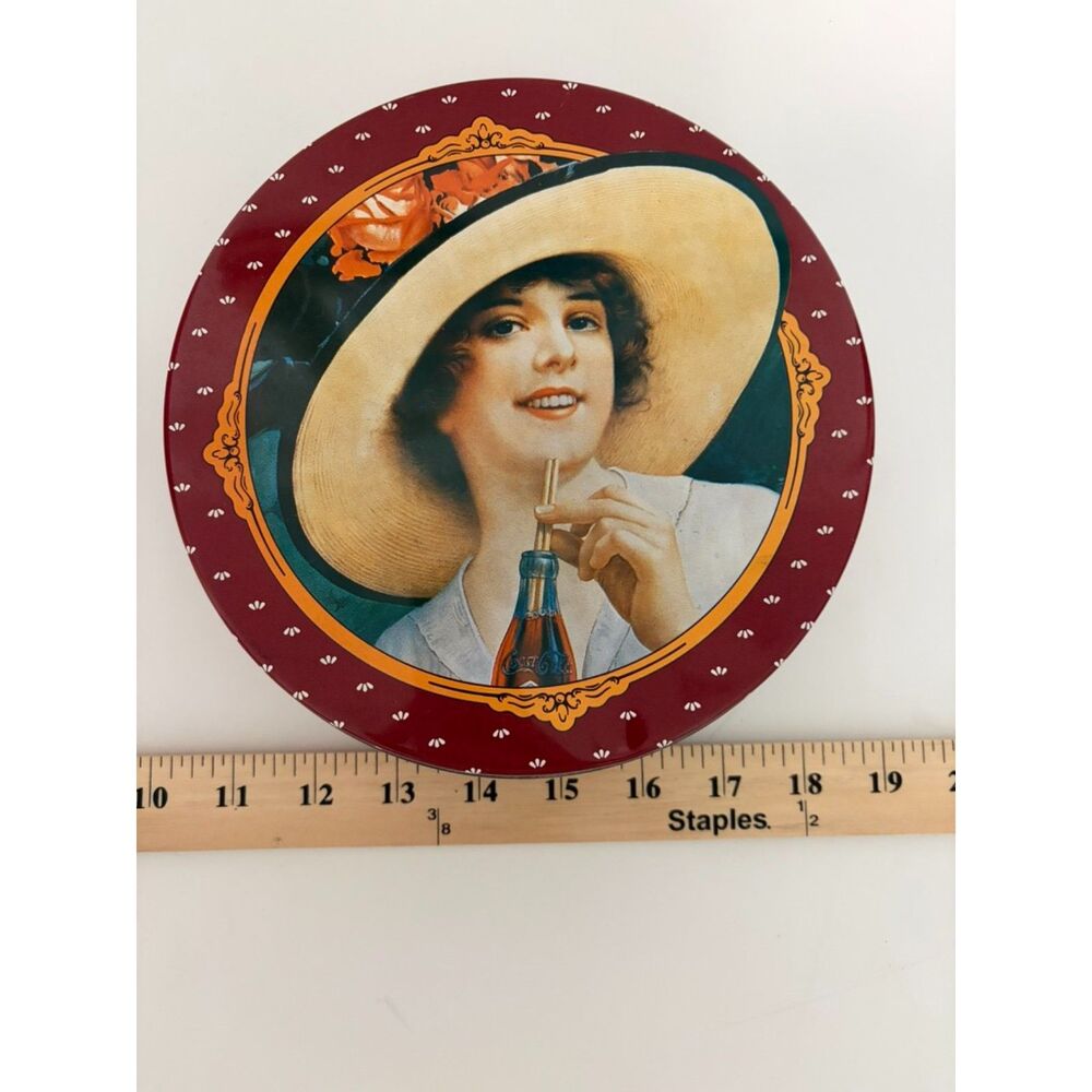 Vintage 9" coca cola tin